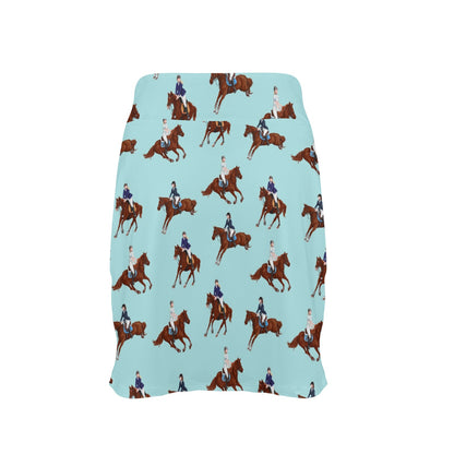 Equestrian Horse Riding 17" Golf & Pickleball Skort with Pockets