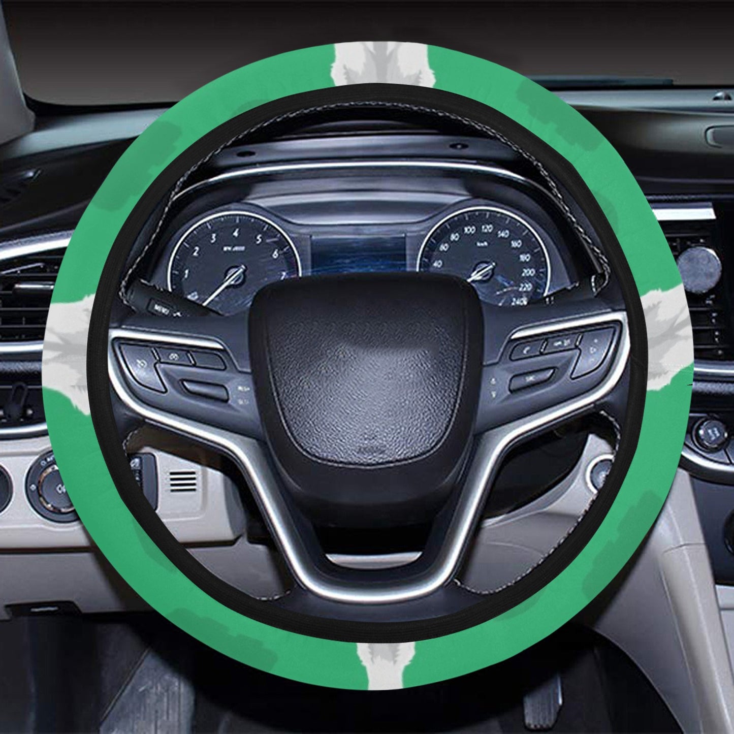 Sealyham Terriers Print Design LKS301 Steering Wheel Cover with Elastic Edge