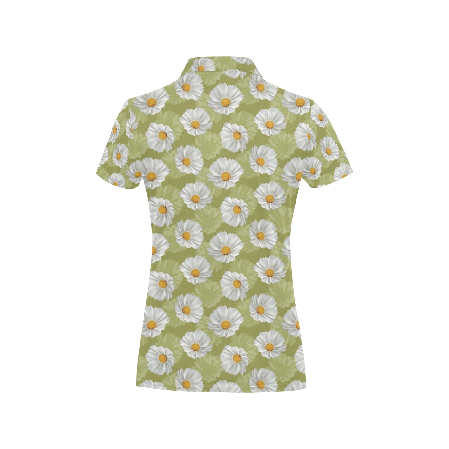 Daisy Pattern Print Design DS06 Women's Polo Shirt