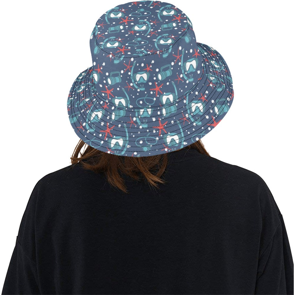 Scuba Equipment Print Design LKS302 Unisex Bucket Hat