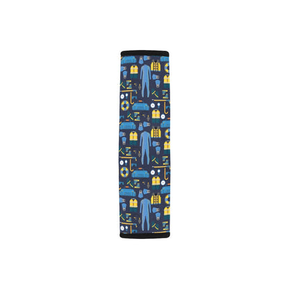 Scuba Equipment Print Design LKS305 Car Seat Belt Cover