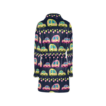 Camper Cute Camping Design No 3 Print Women's Fleece Robe