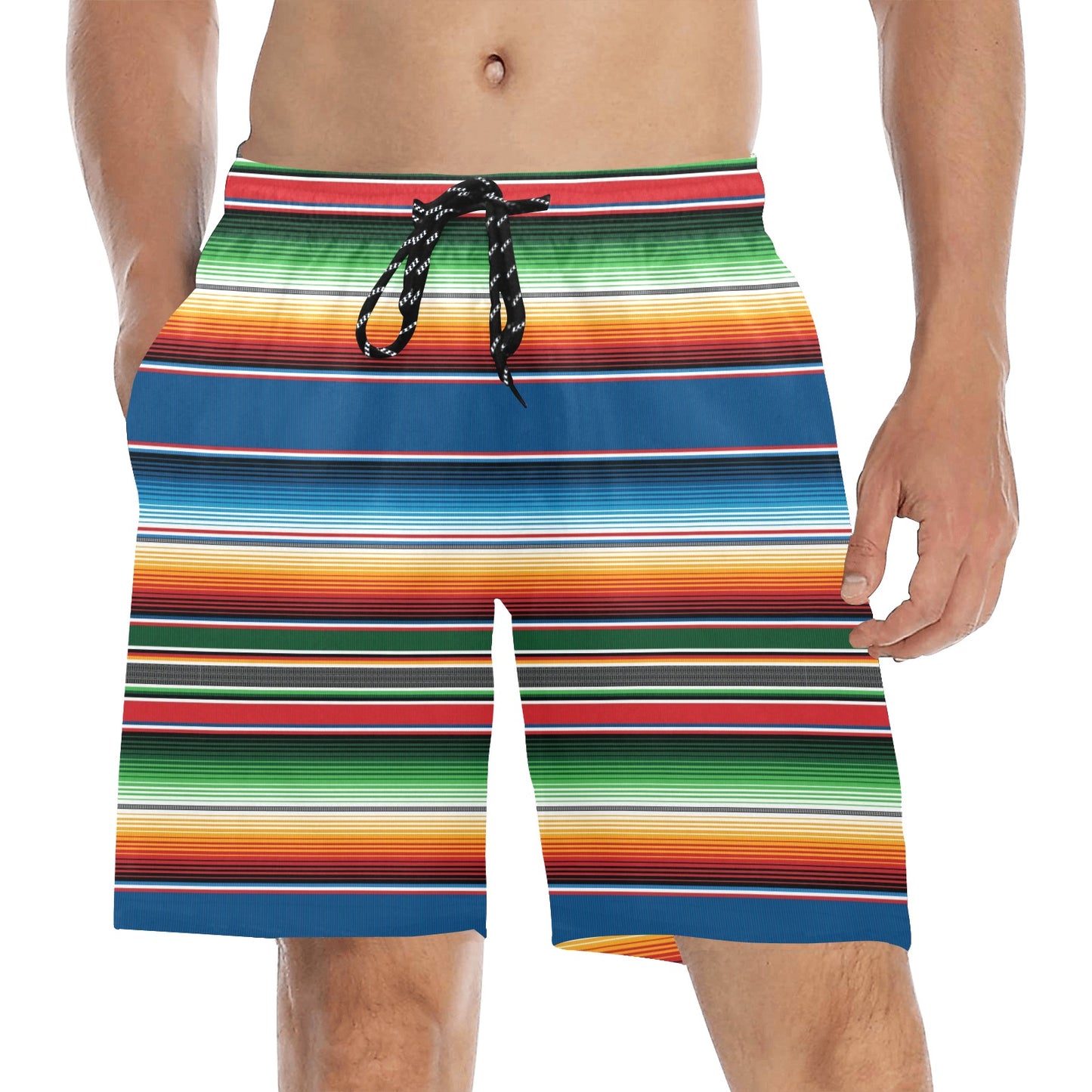 Serape Print Design LKS303 Men's Swim Trunks Beach Shorts