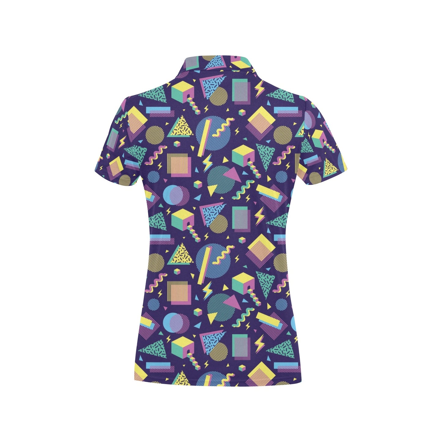 Geometric Print Design LKS401 Women's Polo Shirt