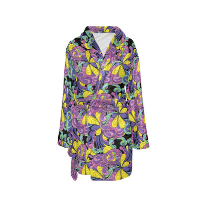 Trippy Print Design LKS305 Women's Fleece Robe
