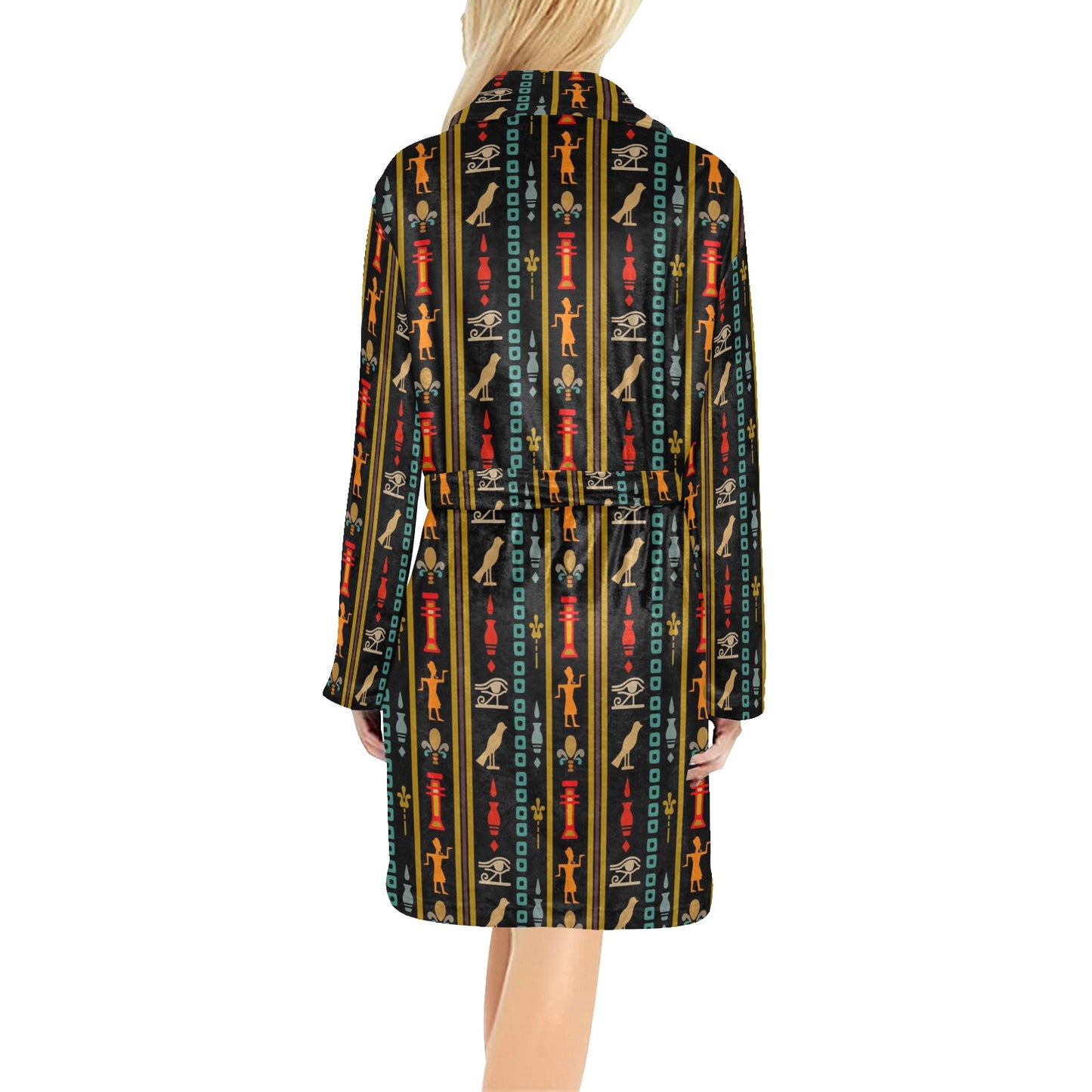 Eye of Horus Egypt Style Pattern Women's Fleece Robe