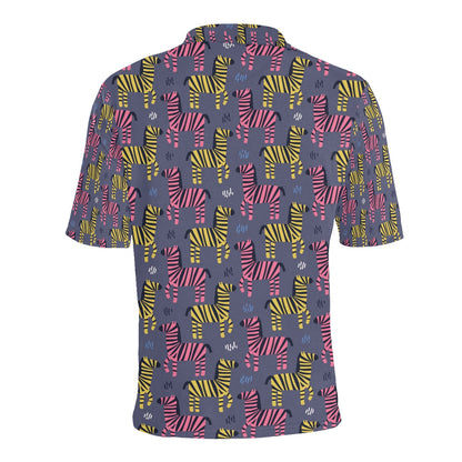 Zebra Print Design LKS303 Men Polo Shirt