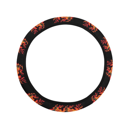 Electric Guitar Print Design LKS406 Steering Wheel Cover with Elastic Edge