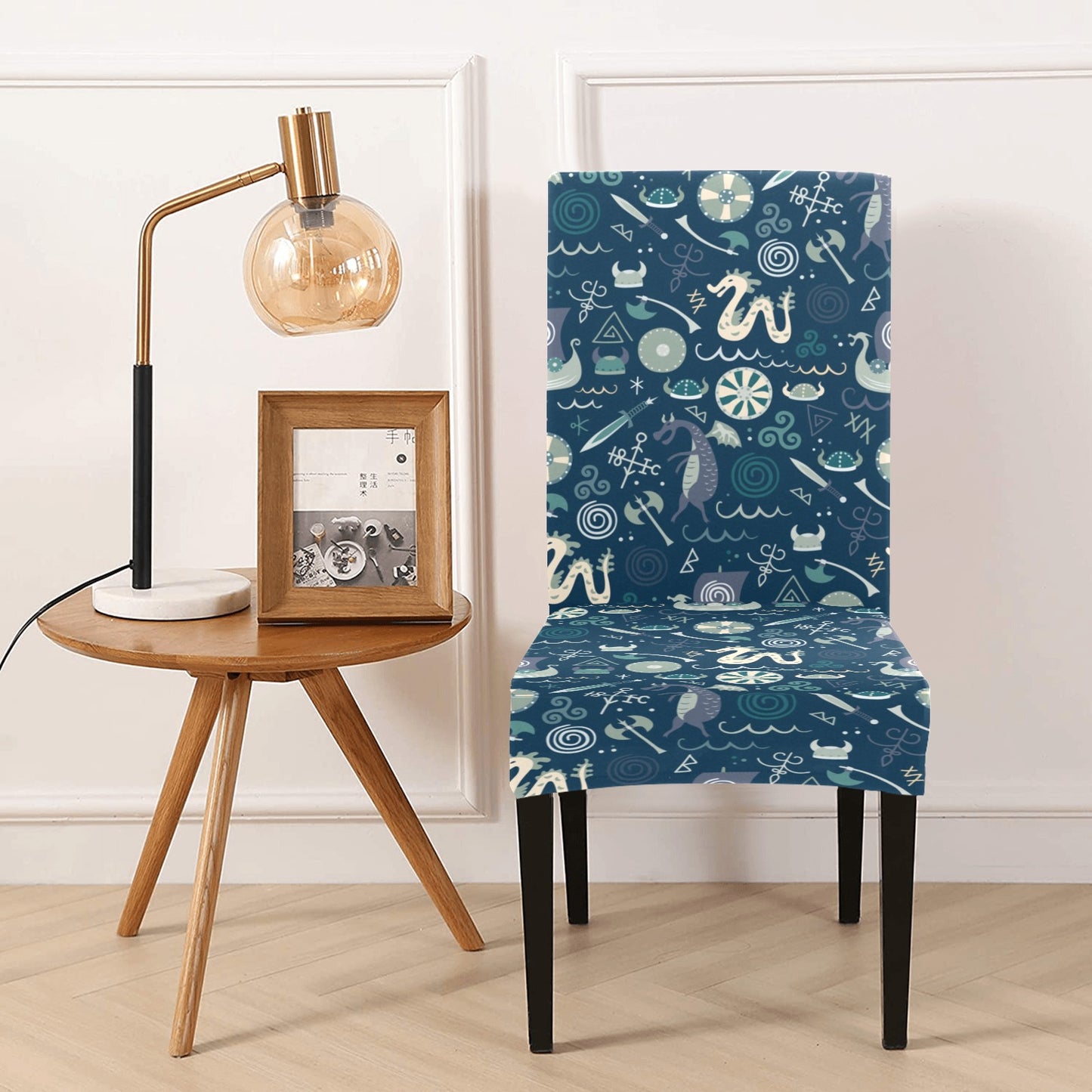 Vikings Print Design LKS305 Dining Chair Slipcover