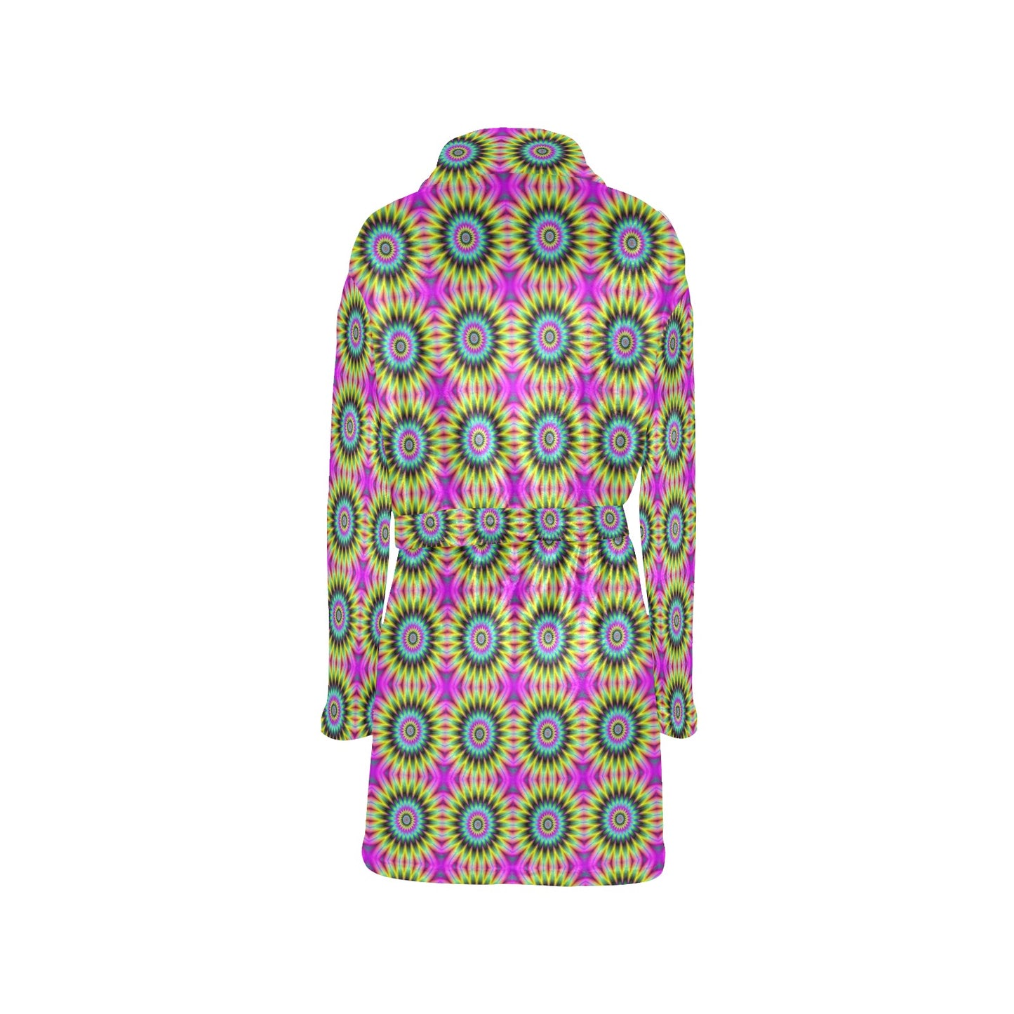 Optical illusion Flower Rainbow Style Women's Fleece Robe
