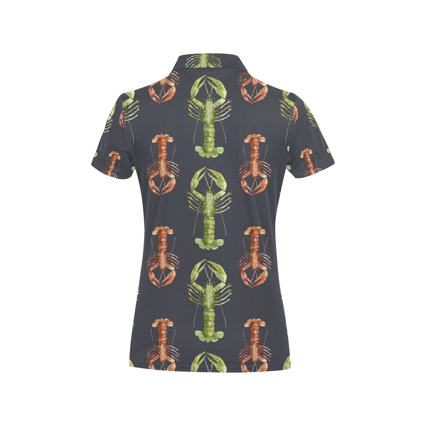 Lobster Pattern Print Design 01 Women's Polo Shirt