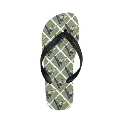 Snowboard Man Print Design LKS302 Flip Flops