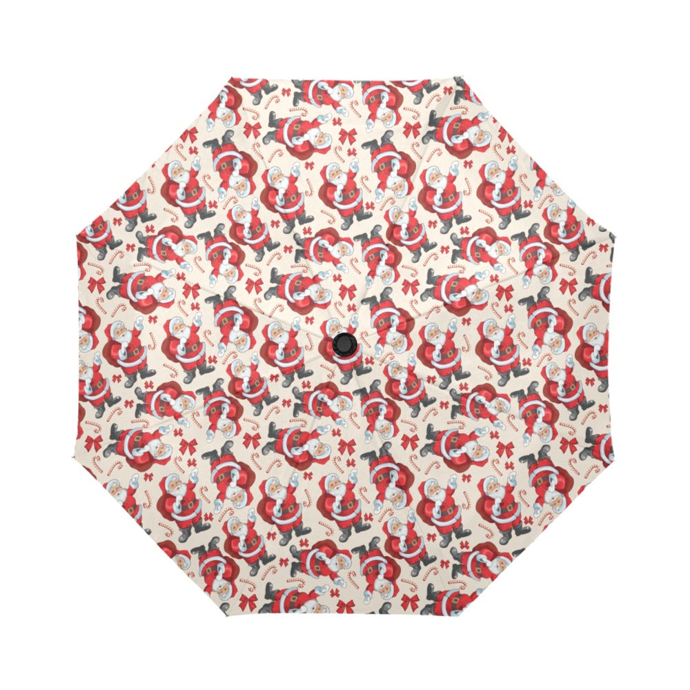 Santa Christmas Themed Print Design LKS302 Anti-UV Automatic Umbrella