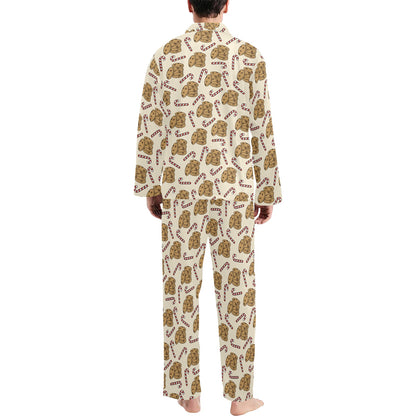 Cookie Pattern Print Design 04 Men's Long Pajama Set