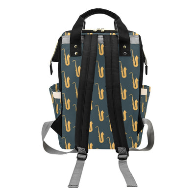 Saxophone Print Design LKS401 Diaper Bag Backpack