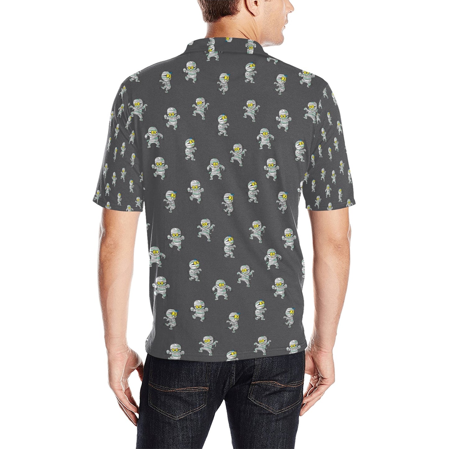 Mummy Print Design LKS305 Men Polo Shirt