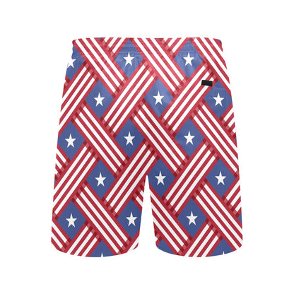 American flag Pattern Men's Swim Trunks Beach Shorts