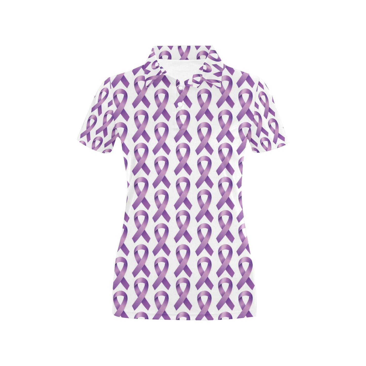 Pancreatic cancer Pattern Print Design A01 Women's Polo Shirt