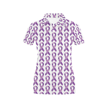 Pancreatic cancer Pattern Print Design A01 Women's Polo Shirt