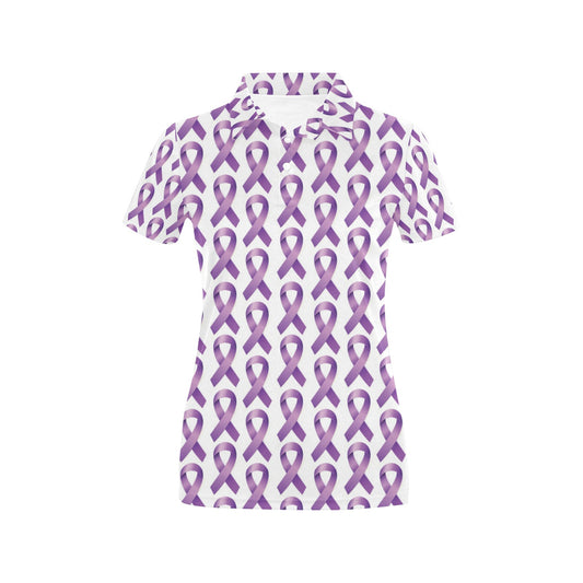 Pancreatic cancer Pattern Print Design A01 Women's Polo Shirt