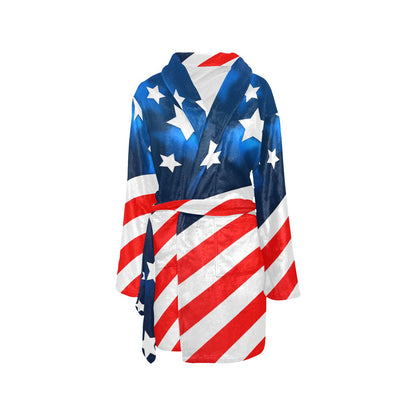 American flag Style Women's Fleece Robe