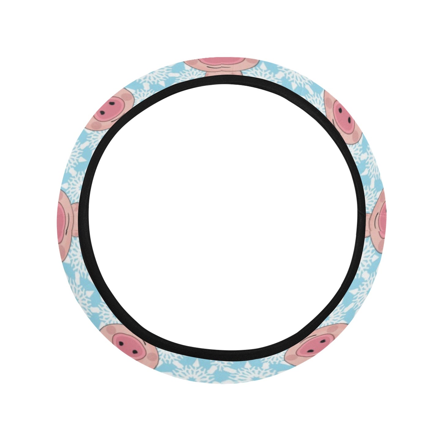 Pig Print Design LKS402 Steering Wheel Cover with Elastic Edge