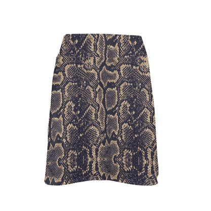 Snake Skin Pattern Print 17" Golf & Pickleball Skort with Pockets