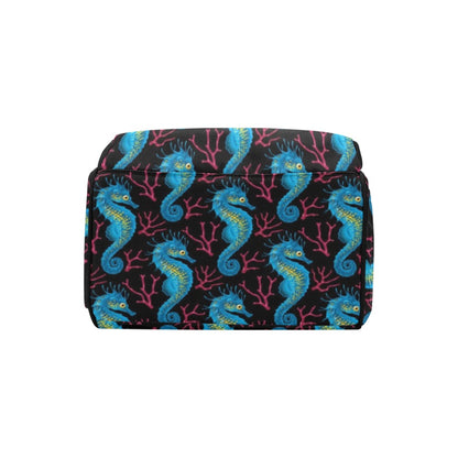 SeaHorse Print Design LKS401 Diaper Bag Backpack