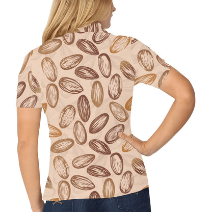 Almond Pattern Print Design 02 Women's Polo Shirt