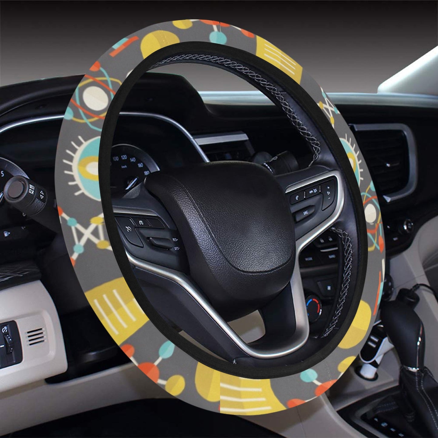 Science Print Design LKS302 Steering Wheel Cover with Elastic Edge