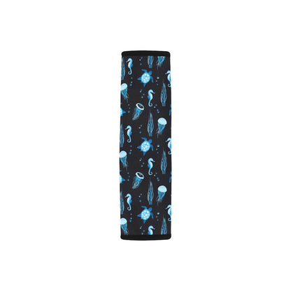 Sea Turtle Jelly Fish Sea Horse Print Design LKS3014 Car Seat Belt Cover