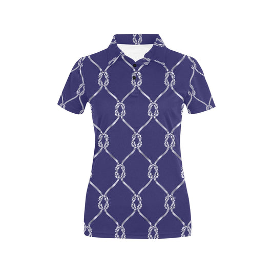 Rope Pattern Print Design A03 Women's Polo Shirt
