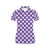 Gingham Purple Pattern Print Design 03 Women's Polo Shirt