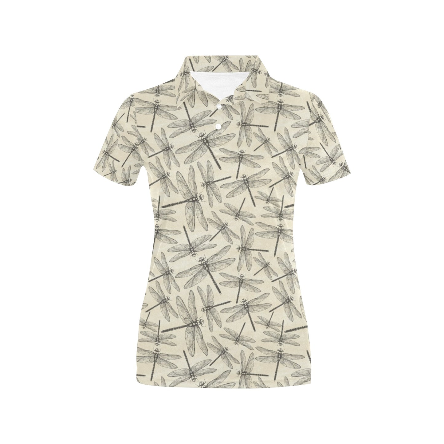 Dragonfly Print Design LKS402 Women's Polo Shirt