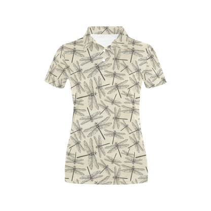 Dragonfly Print Design LKS402 Women's Polo Shirt