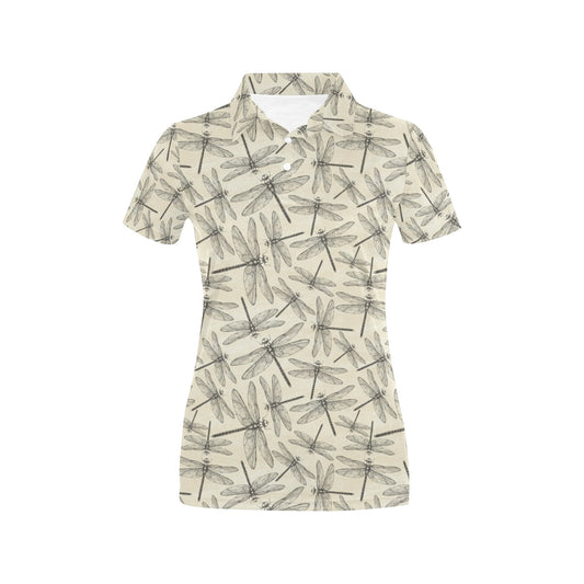 Dragonfly Print Design LKS402 Women's Polo Shirt
