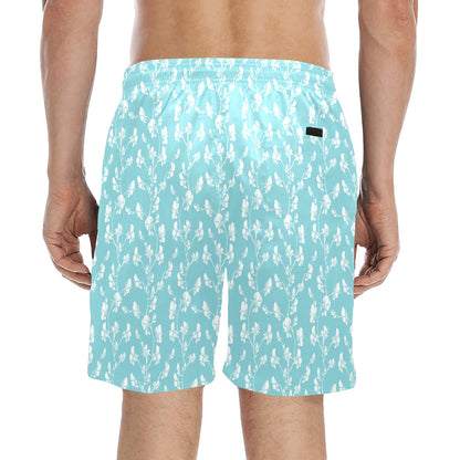 Sweet Pea Print Design LKS302 Men's Swim Trunks Beach Shorts
