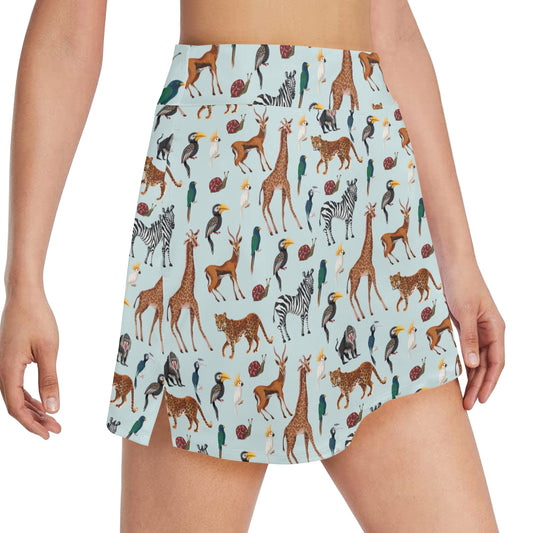 Safari Animal Print Design LKS306 17" Golf & Pickleball Skort with Pockets