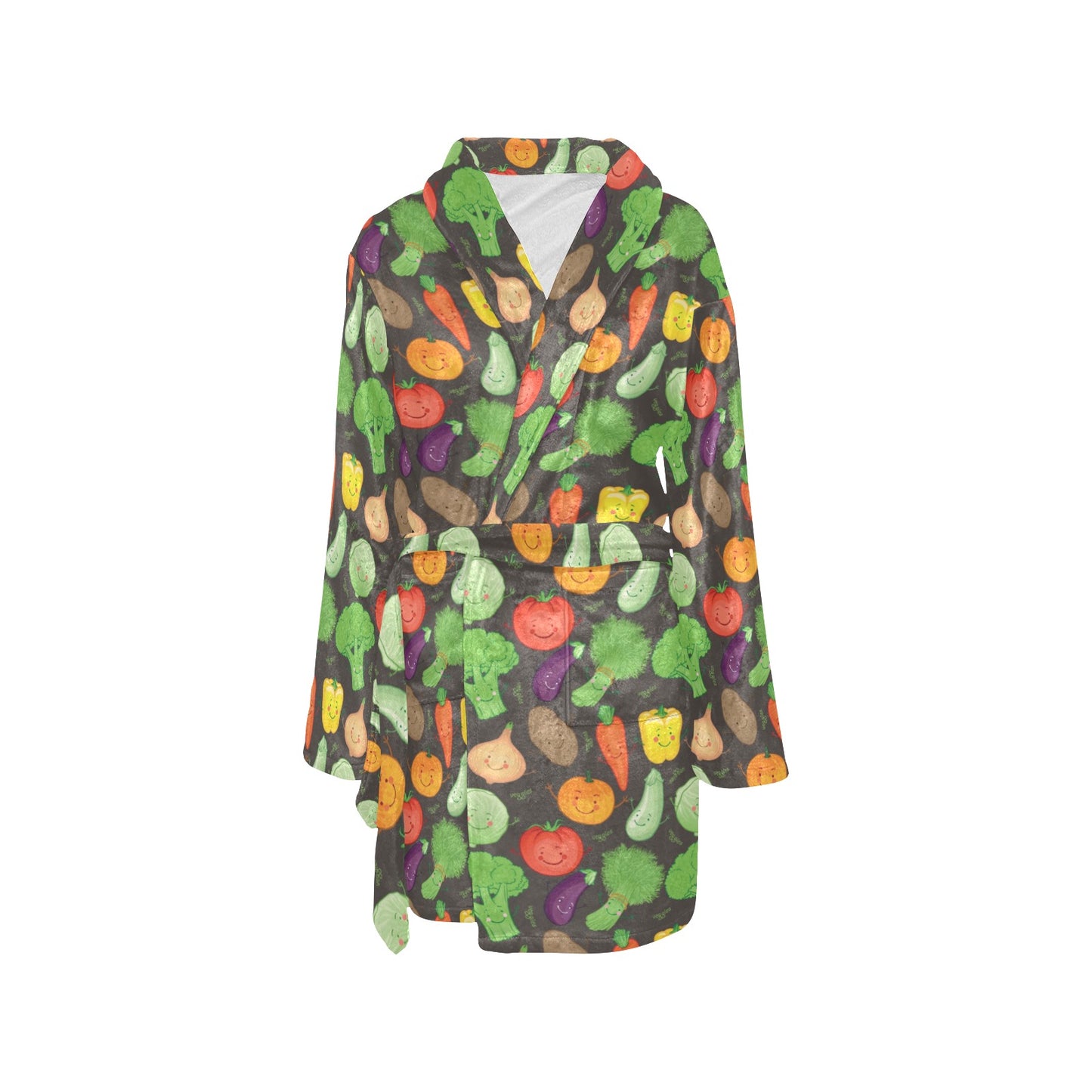 Vegan Funny Themed Design Print Women's Fleece Robe