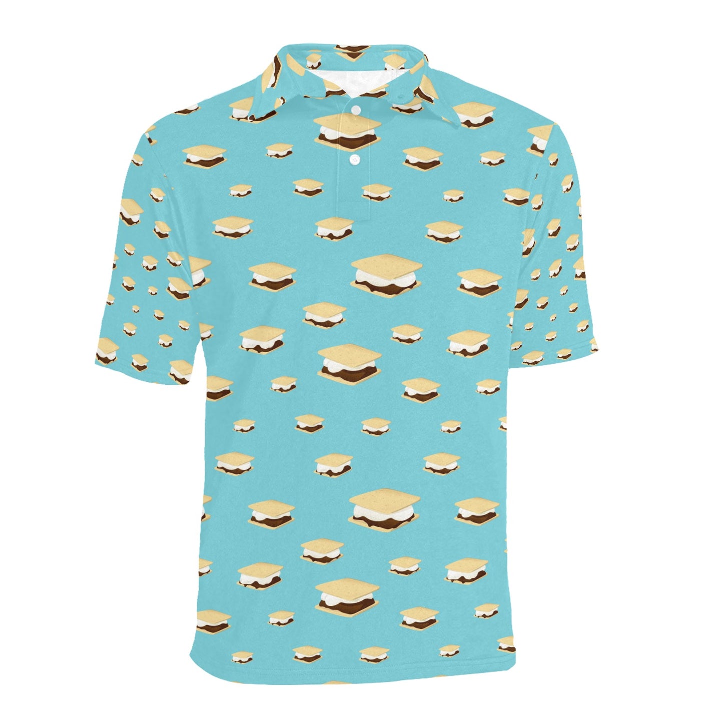 S_Mores Print Design LKS302 Men Polo Shirt