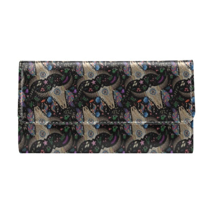 Buffalo Head Print Design LKS401 Women's Trifold Wallet