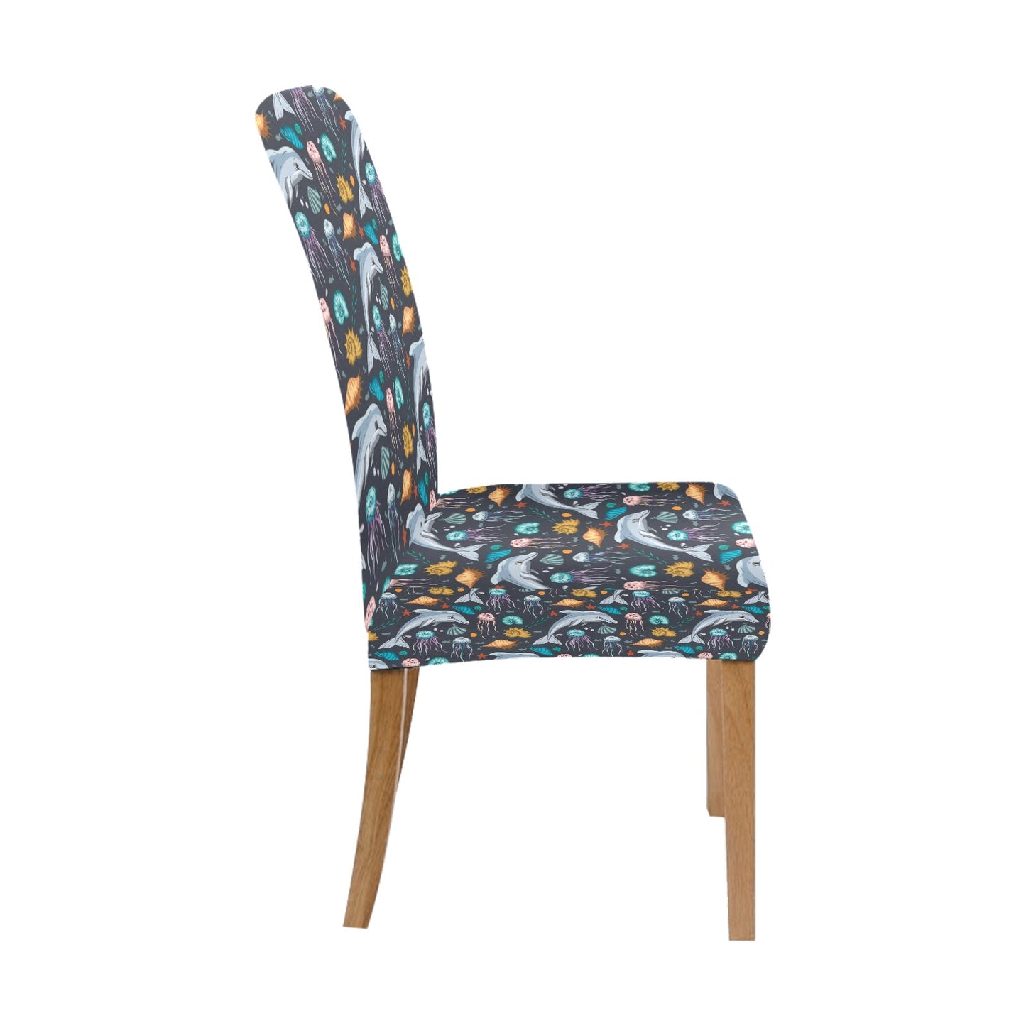 Underwater Dolphin Print Design LKS304 Dining Chair Slipcover