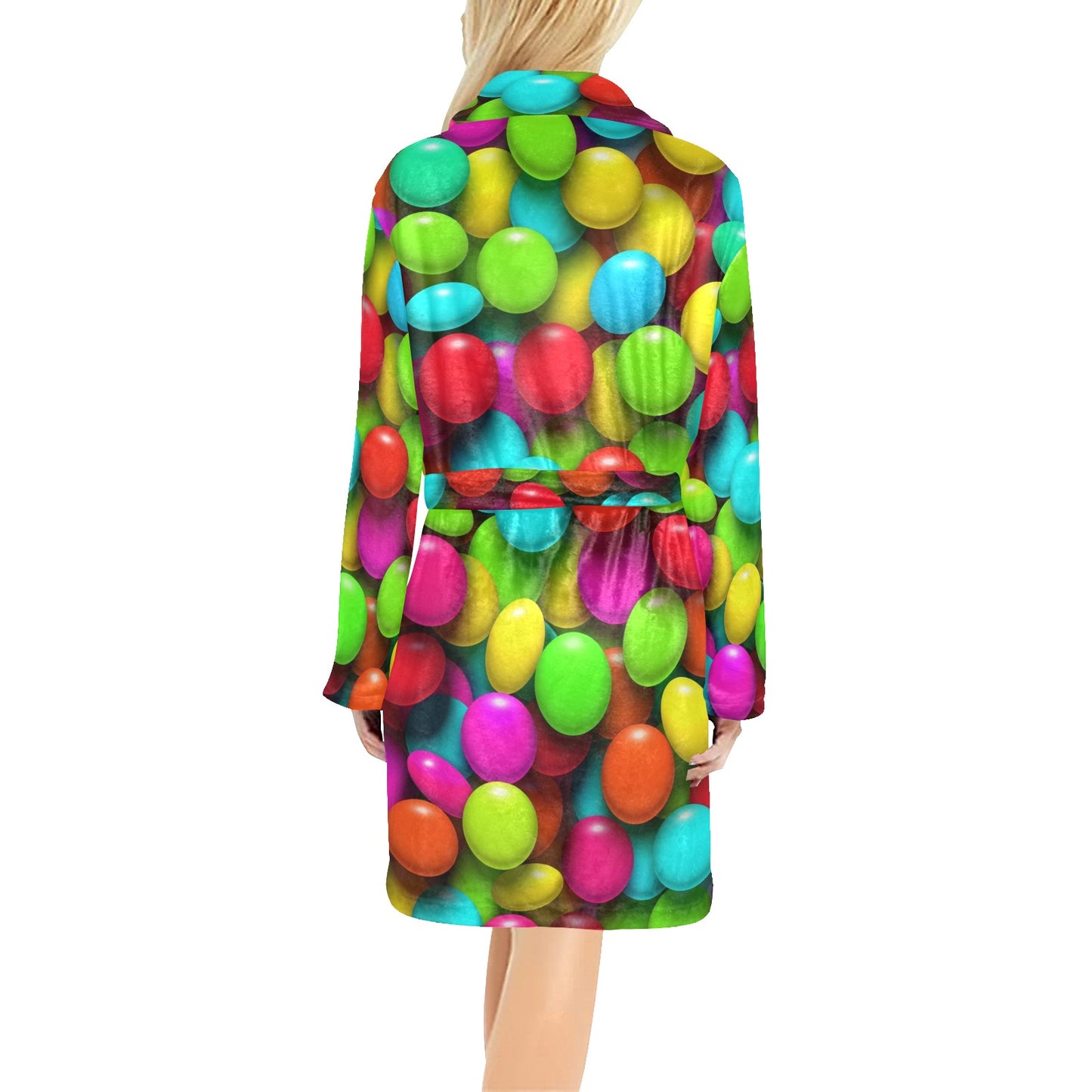 Candy Pattern Print Design CA03 Women's Fleece Robe