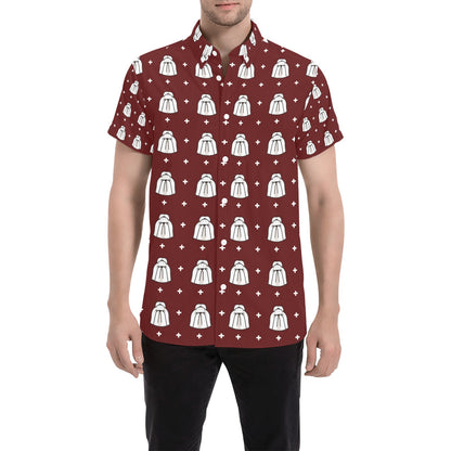 Shih Tzu Print Design LKS301 Men Short Sleeve Button Up Shirt