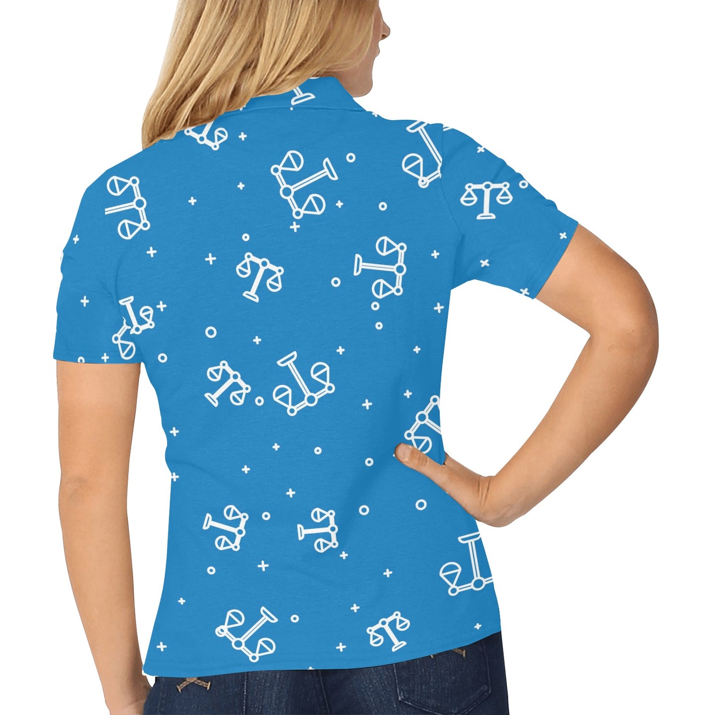 Libra Pattern Print Design 05 Women's Polo Shirt