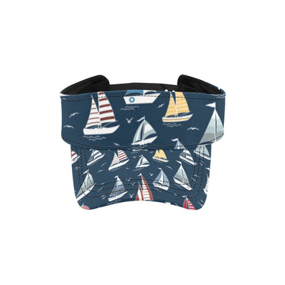 Sailboat Print Design LKS306 Unisex Sun Visor