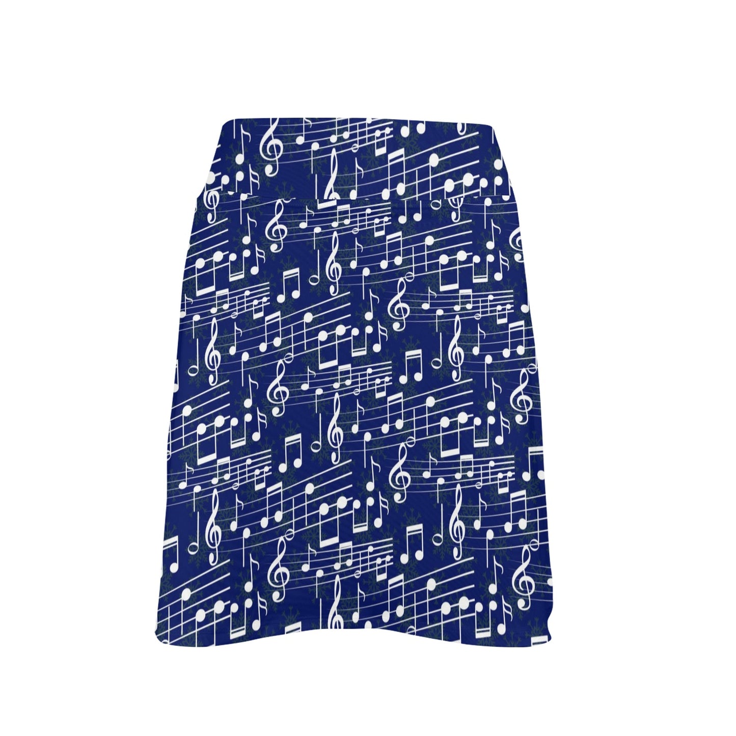 Music Note Blue Themed Print 17" Golf & Pickleball Skort with Pockets