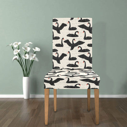 Swan Print Design LKS402 Dining Chair Slipcover