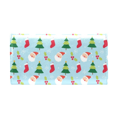 Santa Themed Print Design LKS301 Women's Trifold Wallet
