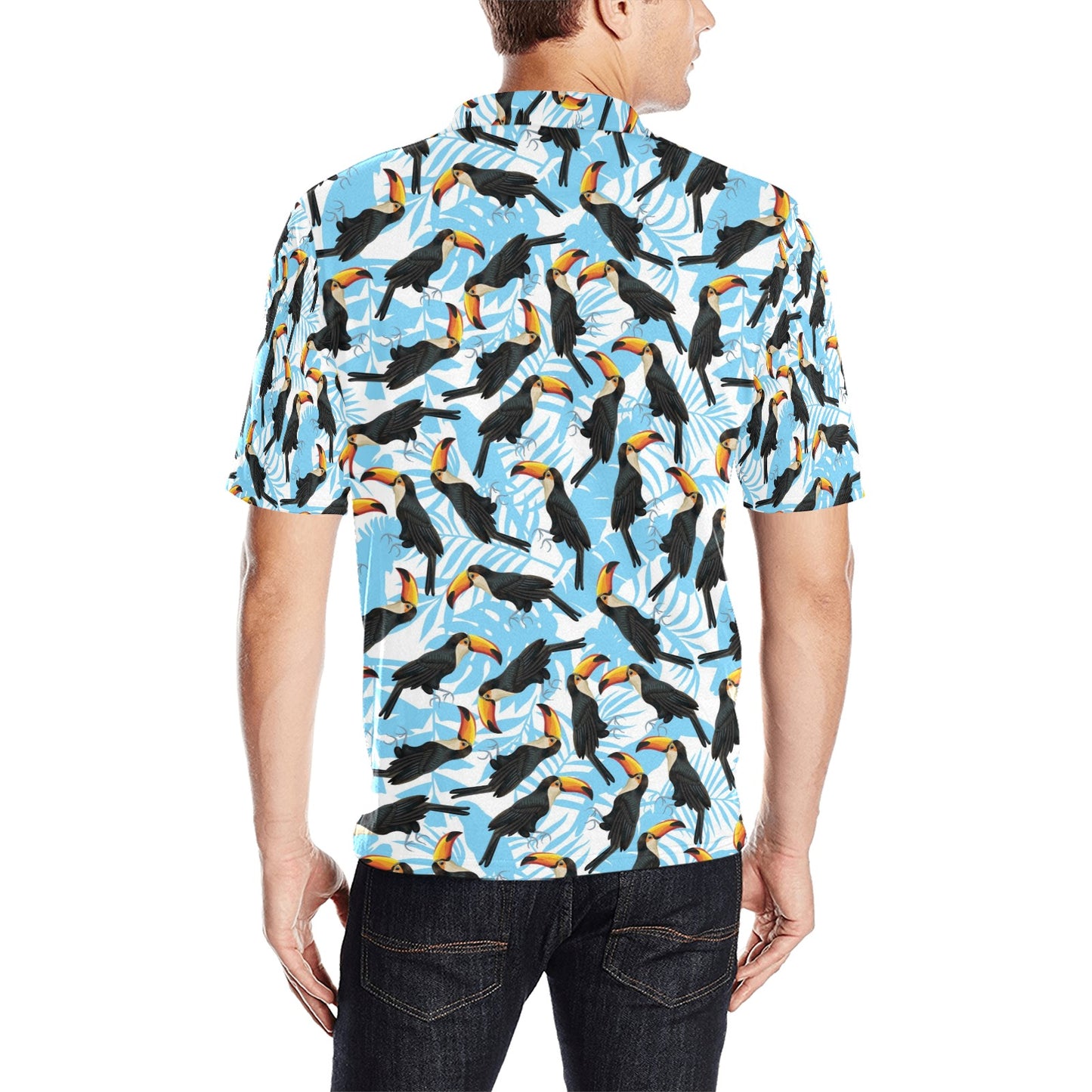 Toucan Print Design LKS303 Men Polo Shirt